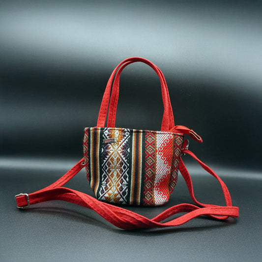 Red Andean Textile Handbag for Girls