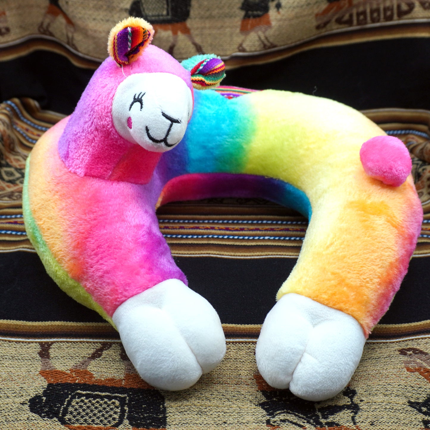 Rainbow Llama Travel Neck Pillow
