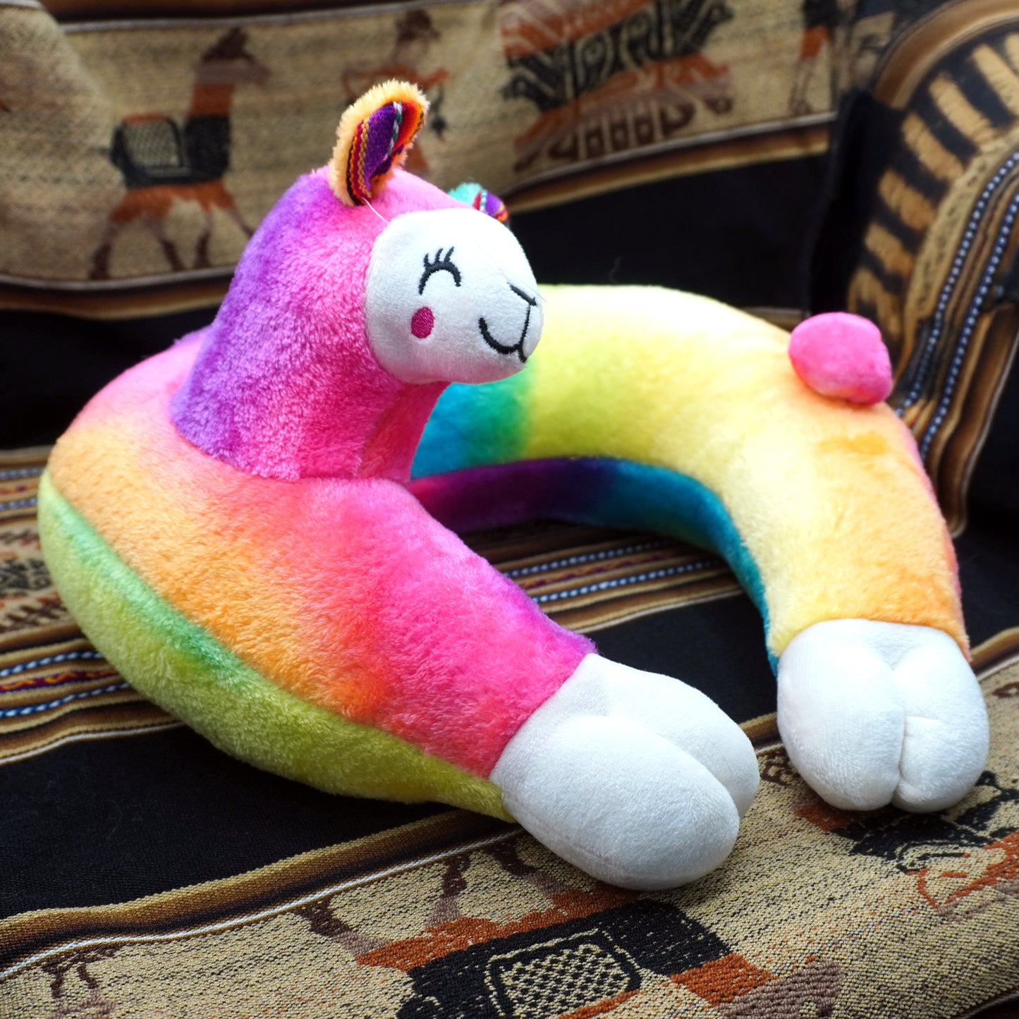 Rainbow Llama Travel Neck Pillow
