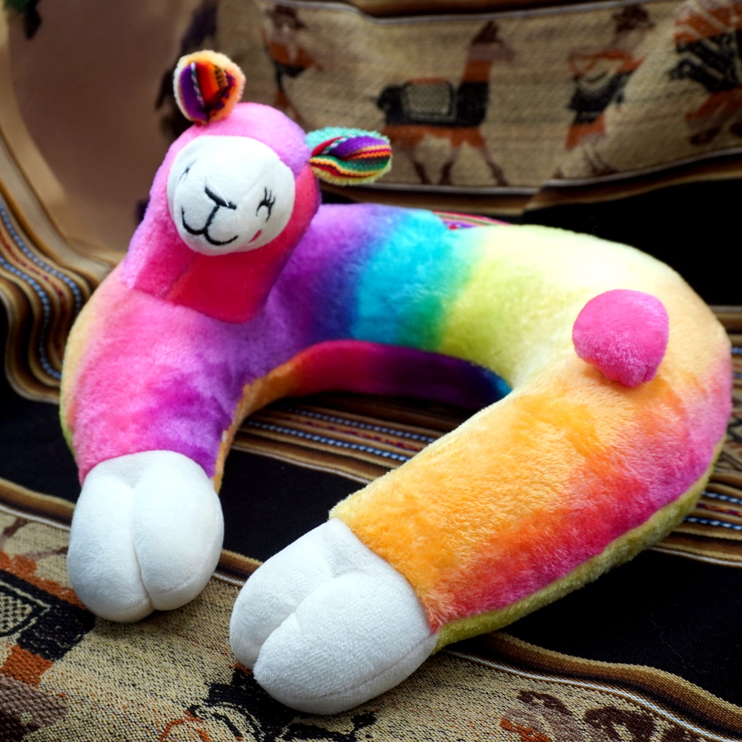 Rainbow Llama Travel Neck Pillow
