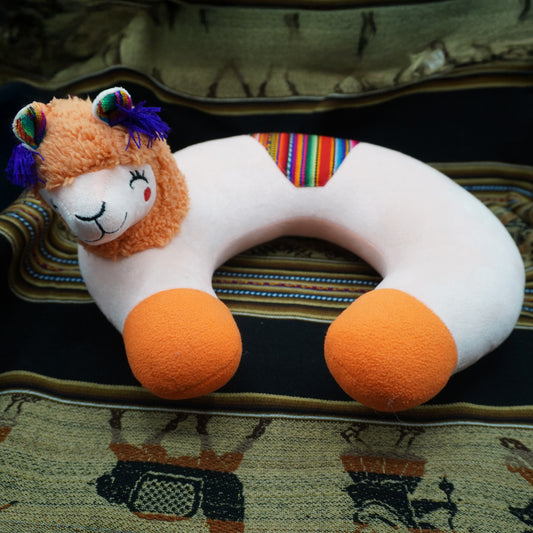 Orange Llama Travel Neck Pillow