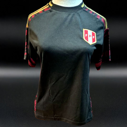 Peru Soccer Jersey – Black & Burgundy Unisex