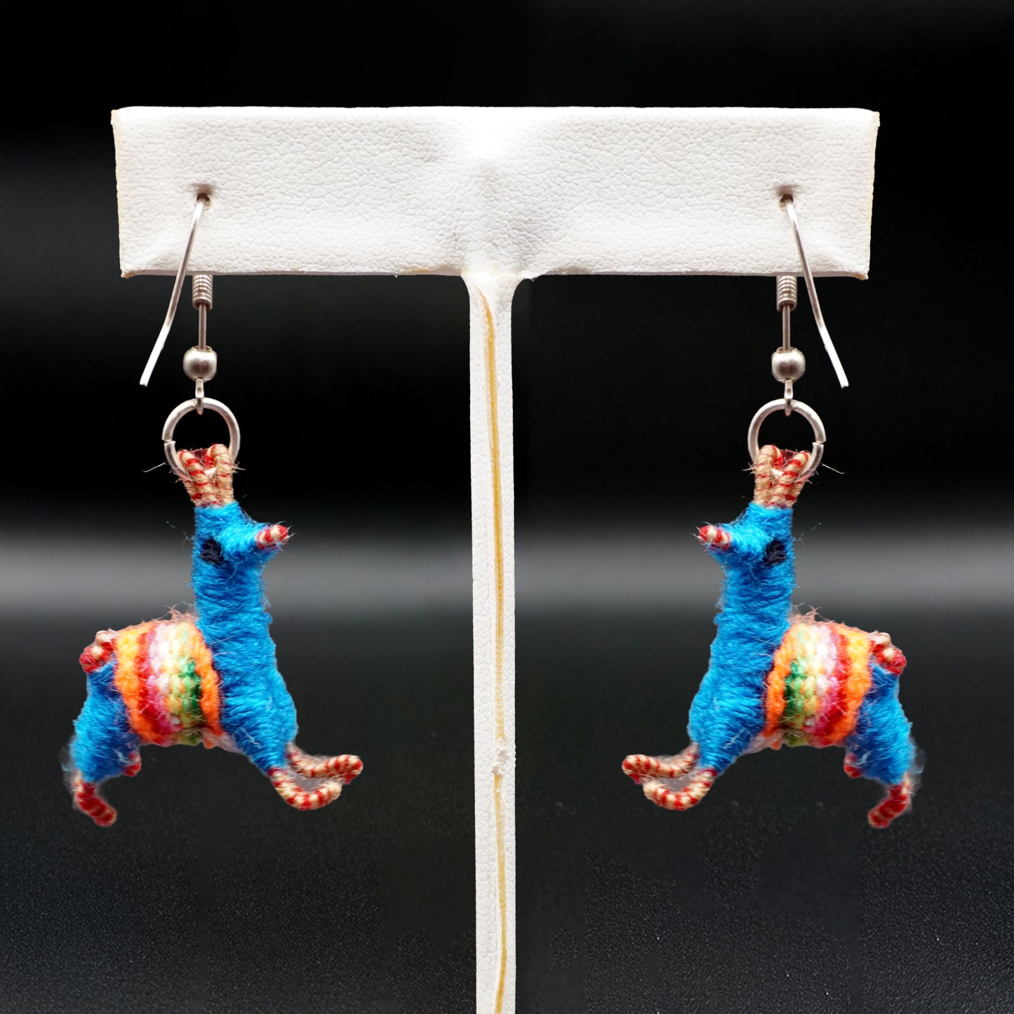 Handcrafted llama-shaped earrings