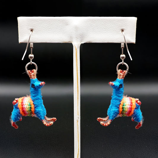 Handcrafted llama-shaped earrings