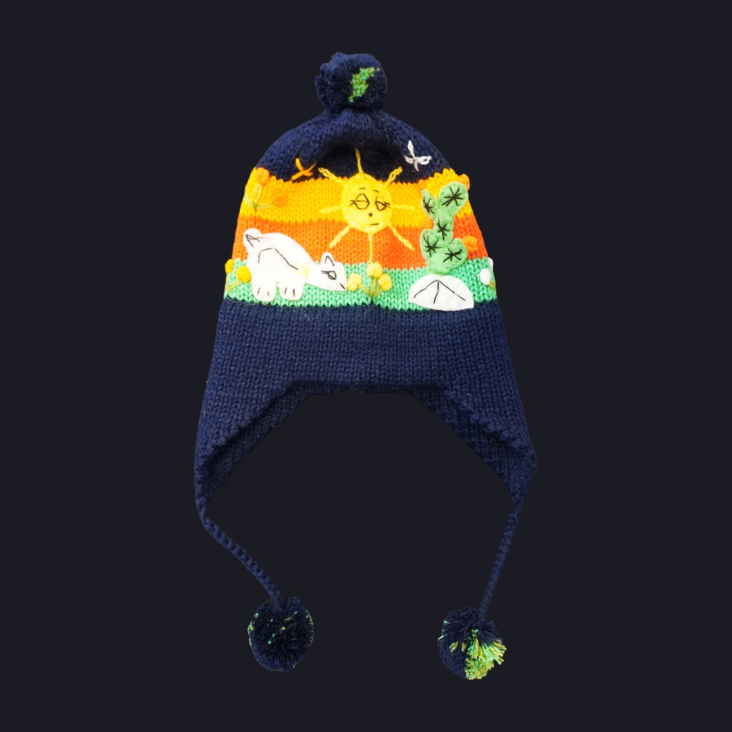 Hand-Knitted Peruvian Hat for babies