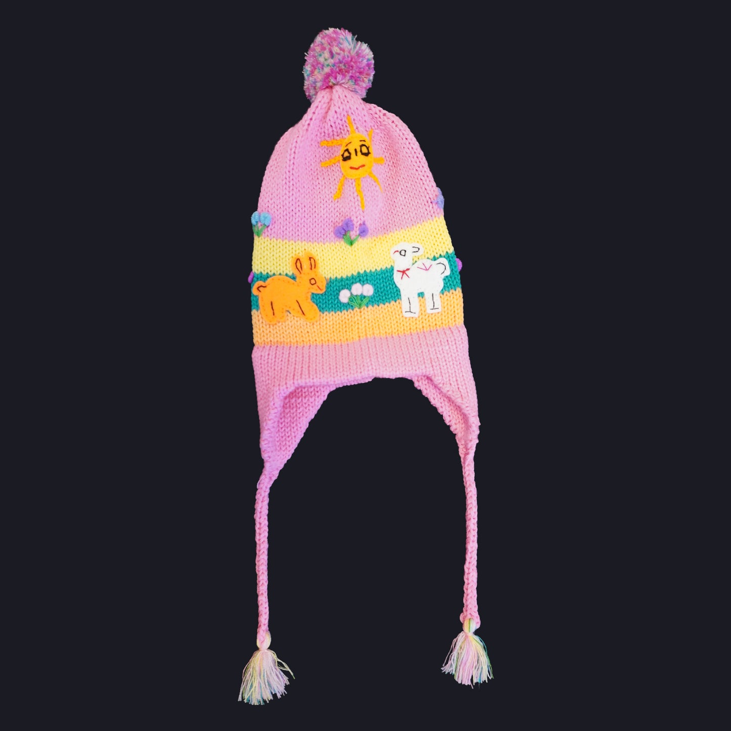 Hand-Knitted Peruvian Hat for babies