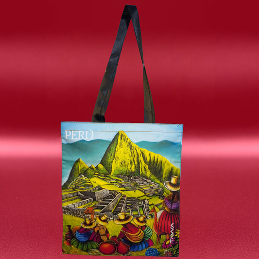 Peruvian Andean Shoulder Bag – Handwoven Textile, 14.5" x 17"