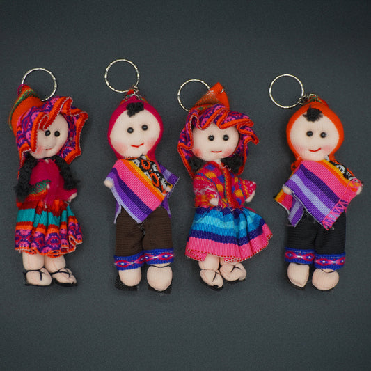 Handmade Peruvian doll keychain