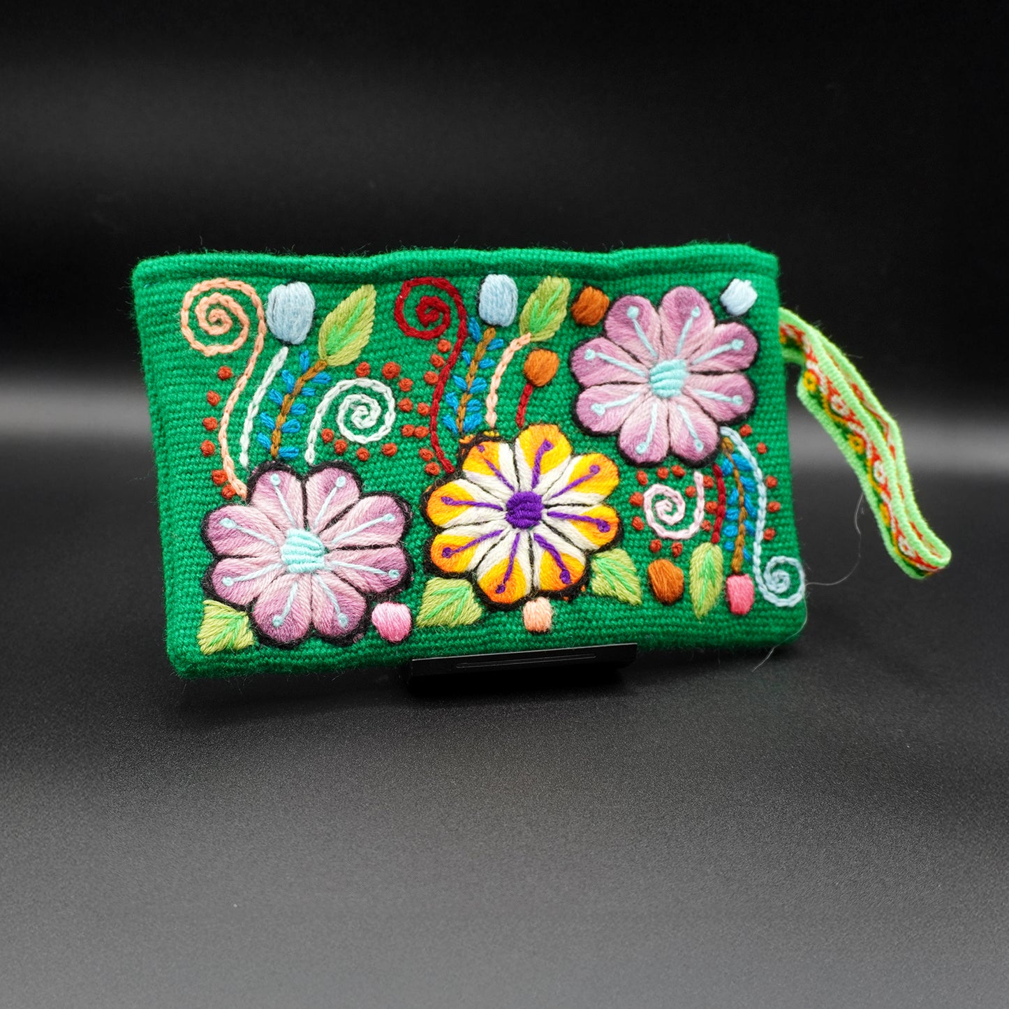 Hand-Embroidered Cosmetic Bag