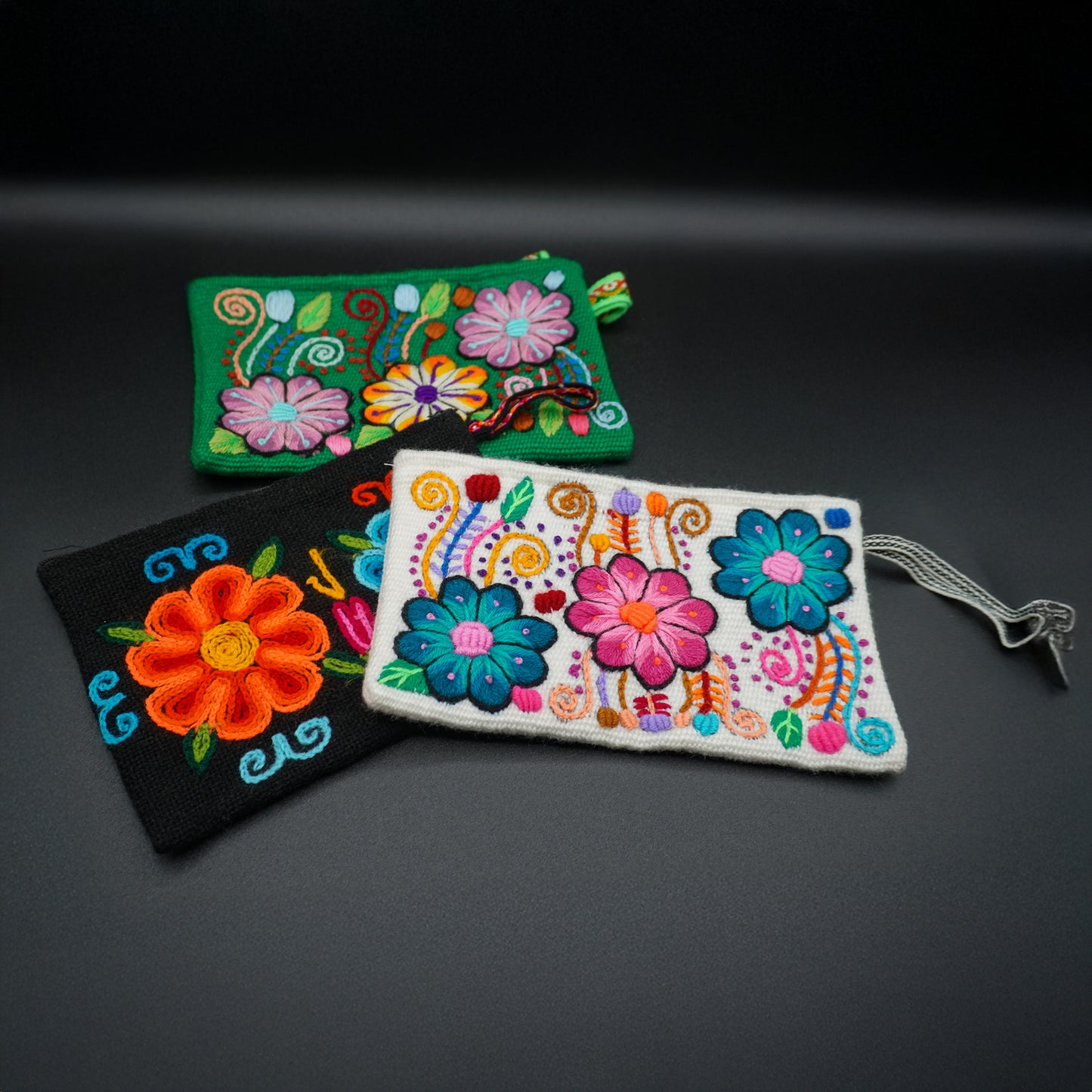 Hand-Embroidered Cosmetic Bag
