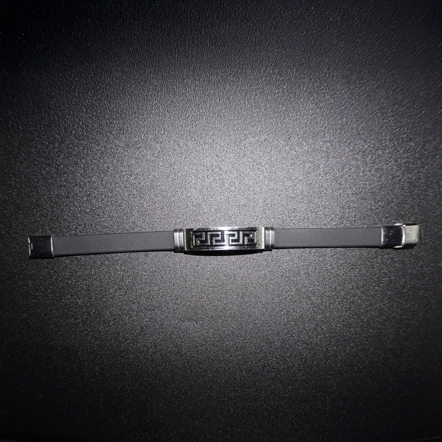 Unisex leather and steel bracelets with Andean designs