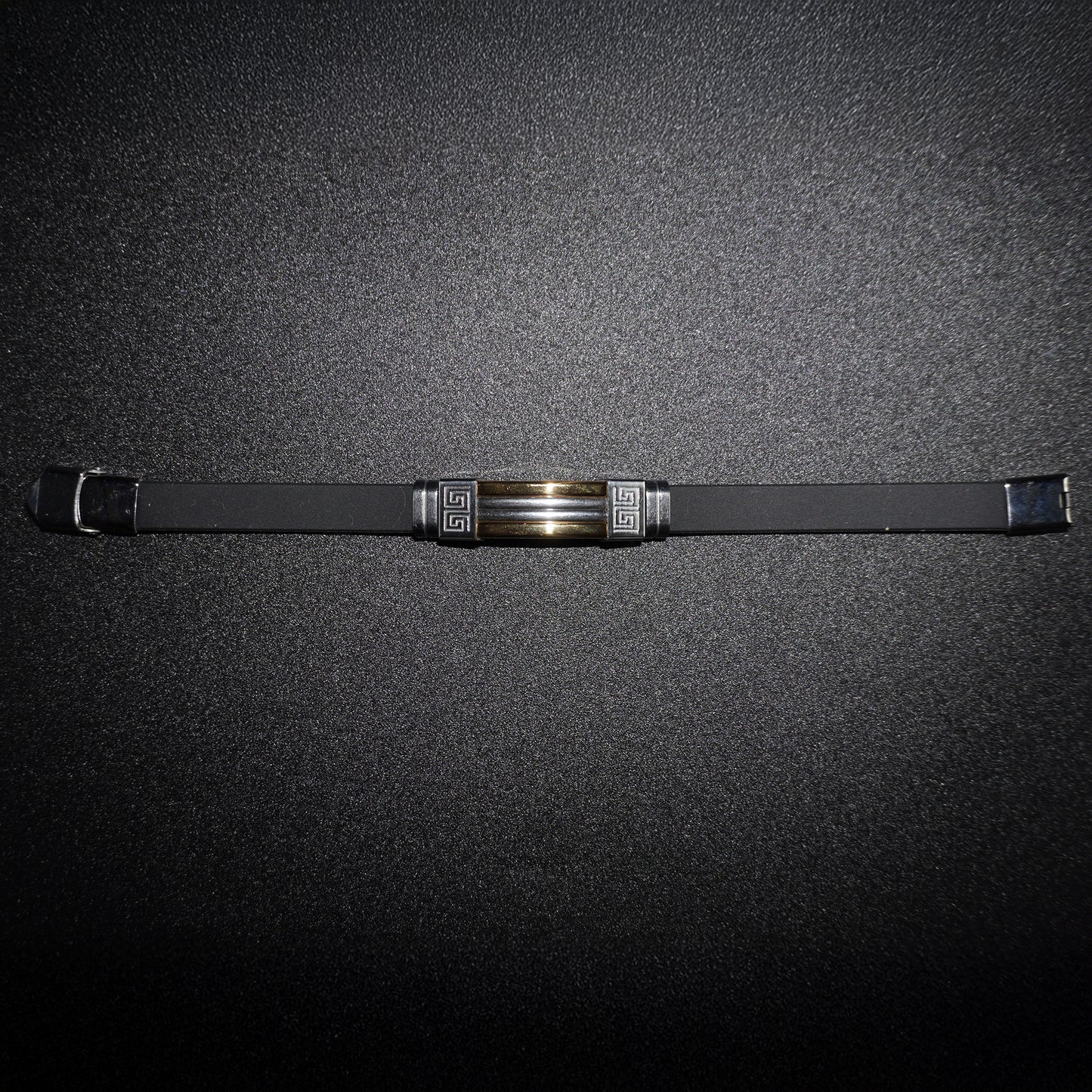Unisex leather and steel bracelets with Andean designs