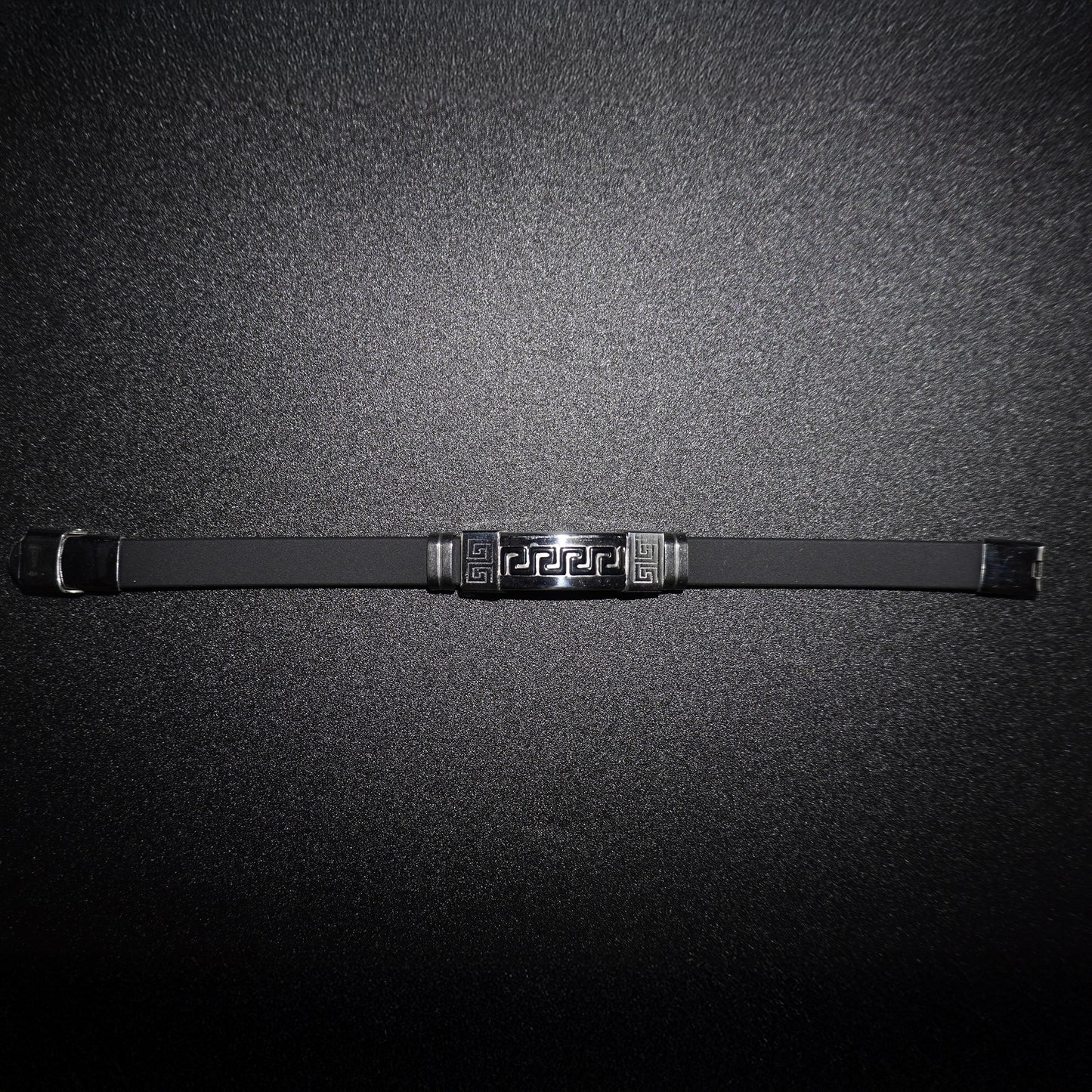 Unisex leather and steel bracelets with Andean designs