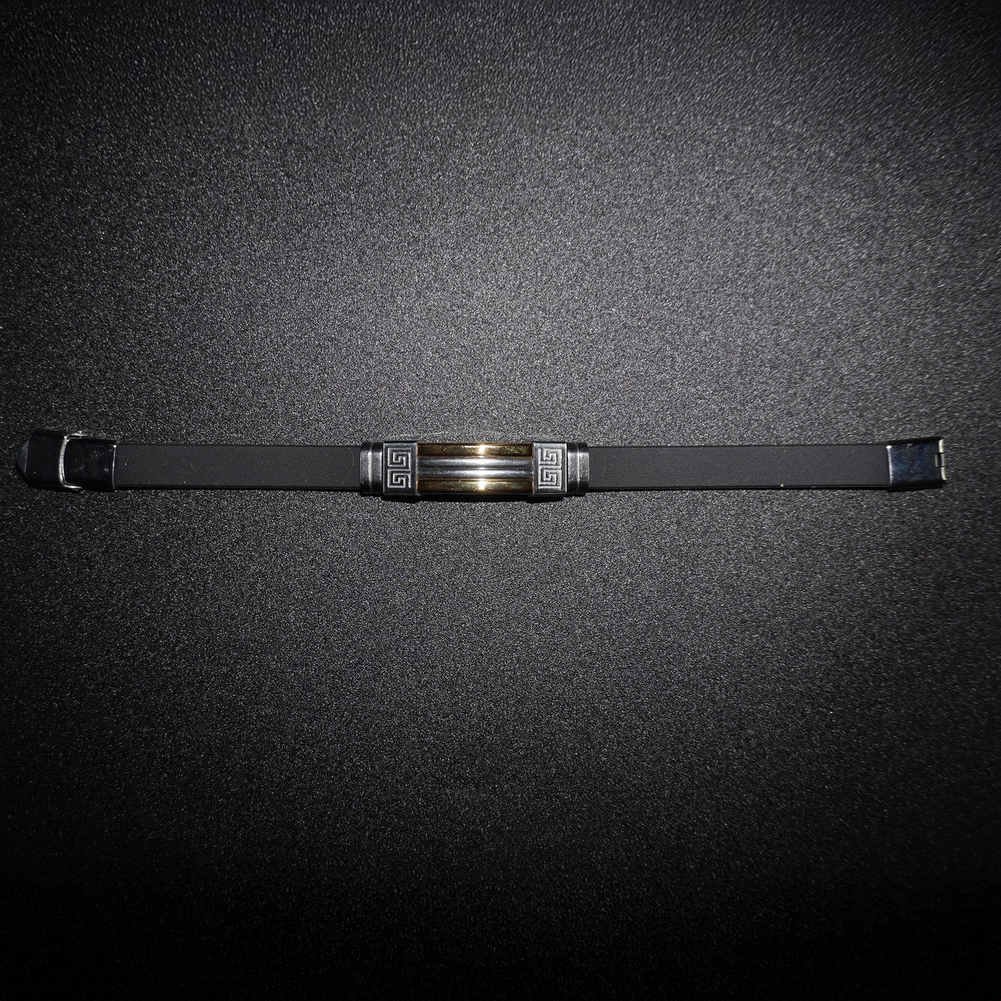 Unisex leather and steel bracelets with Andean designs