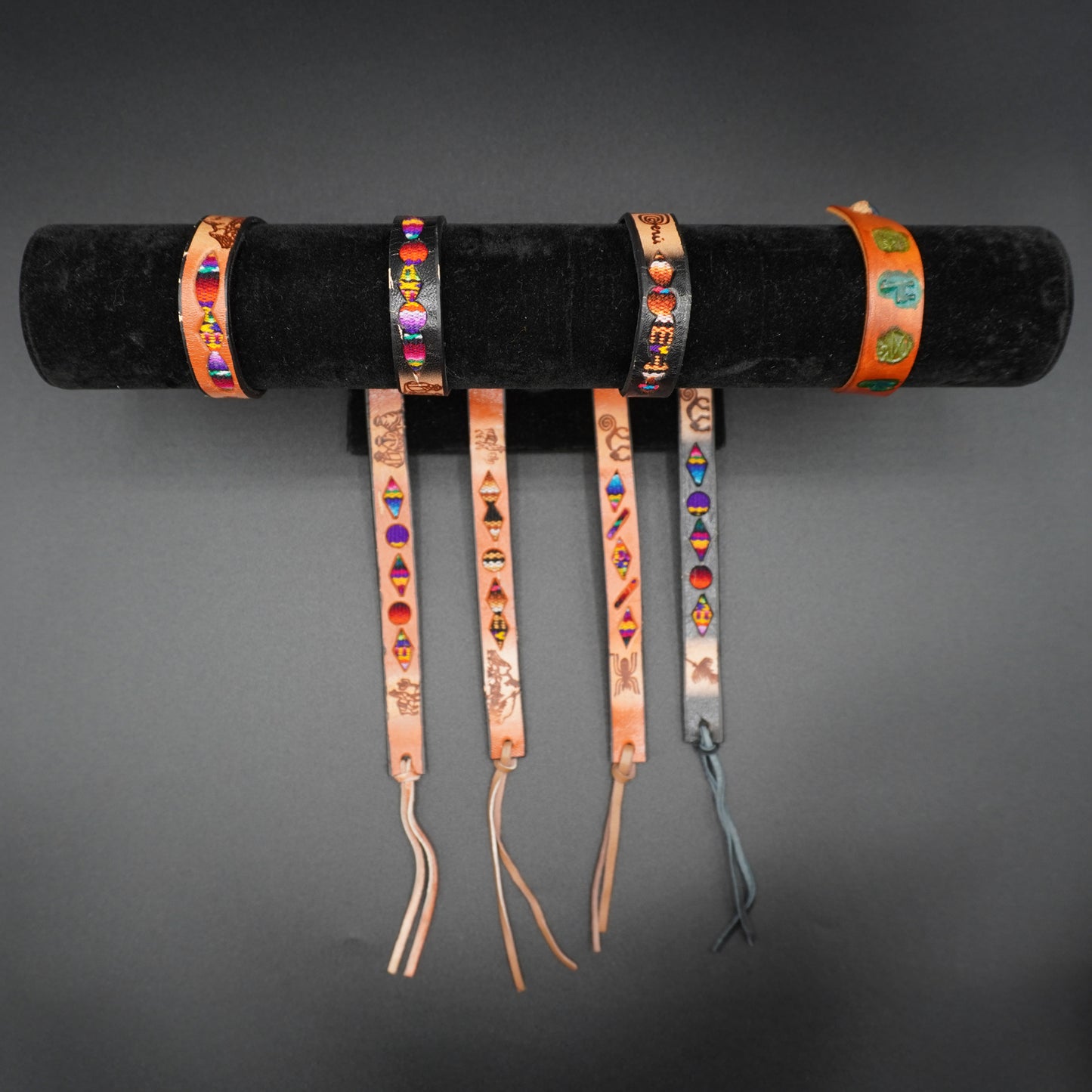 Handcrafted Peruvian leather bracelets